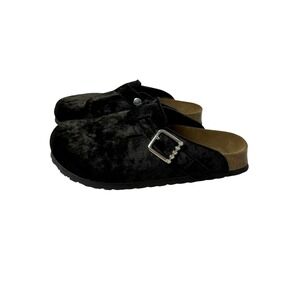 Birki's Birkenstock Boston‎ Velvet Crystal Buckle Sandals Womens Size 8 EUR 39